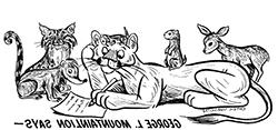 George L Mountainlion - the Literary Lion as drawn by Chuck 